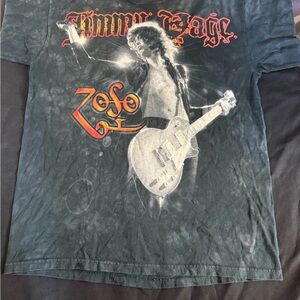 Jimmy Page Graphic Tee - Black with Teal and Purple Logo liquid blue